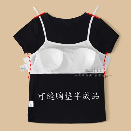 自缝睡衣胸垫半成品diy可缝在衣服上纯棉内衬防凸点内衣文胸配件商品大图