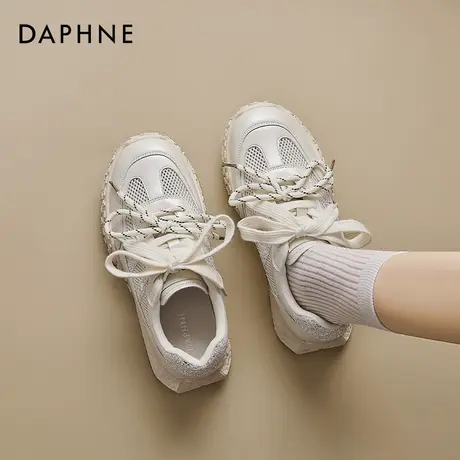 达芙妮厚底德训鞋女夏季薄款透气2025新款网面鞋子休闲阿运动甘鞋商品大图