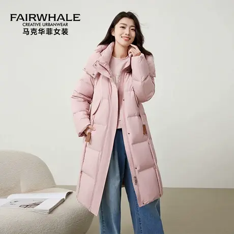 马克华菲长款羽绒服女2025冬季新款可拆卸连帽防风保暖冬装外套潮图片