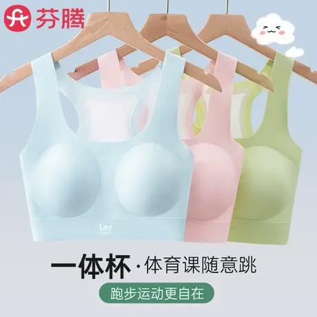 芬腾少女内衣初高中学生青春发育期运动跑步防震文胸二三阶段背心商品大图