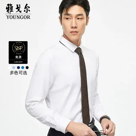 雅戈尔奥莱 男装新款秋季商务休闲棉弹免烫长袖衬衫衬衣棉弹免烫商品大图