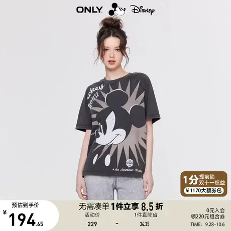 ONLY2023春夏新款迪士尼米奇DISNEY联名圆领短袖T恤女商品大图