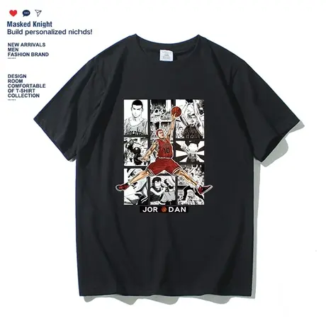 夏季日系动漫篮球t恤短袖男女情侣装灌篮高手学生宽松纯棉半袖商品大图