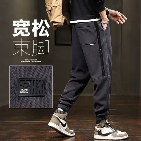 夏季薄款九分休闲裤男生帅气青少年男裤子针织运动卫裤男士春秋款商品大图