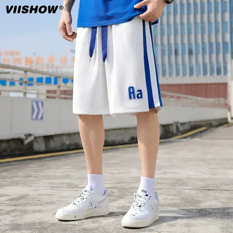 VIISHOW短裤男夏季五分裤宽松大码潮胖子休闲外穿篮球运动沙滩裤图片