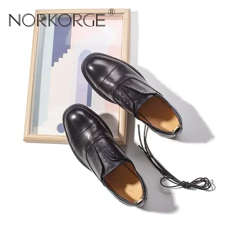 高级定制黑单鞋图片