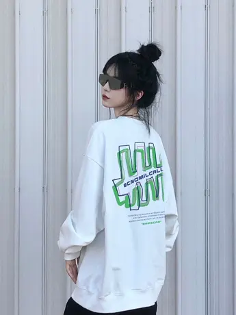 oversize设计感小众卫衣女ins潮牌春秋薄款宽松chic港风早秋上衣商品大图