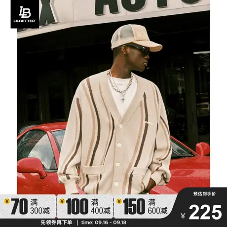 Lilbetter男士开衫毛衣秋季针织衫高级感衣服复古外套慵懒风上衣商品大图