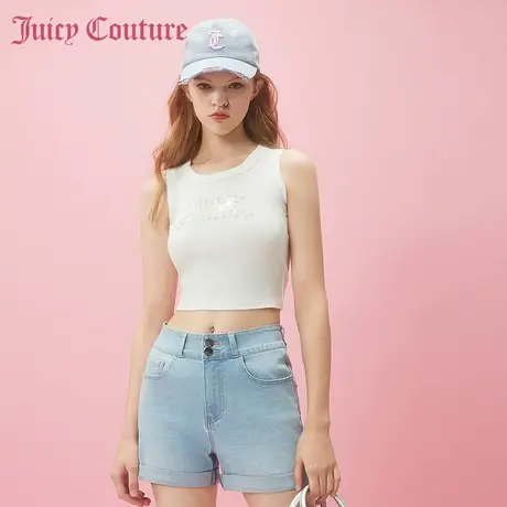 Juicy Couture橘滋2025春夏新款纯欲风百搭烫水钻修身背心女图片