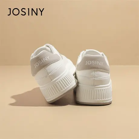 Josiny/卓诗尼厚底小白鞋女2024新款春季小众板鞋轻便休闲运动鞋商品大图
