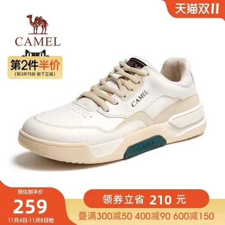 骆驼男鞋2023秋季新款潮时尚运动休闲鞋百搭低帮厚底男士滑板鞋图片