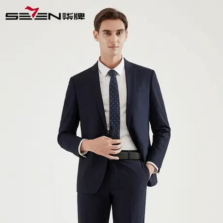 柒牌男装清仓西服套装男士修身商务休闲西装韩版新郎结婚青年礼服图片