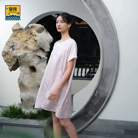 爱慕皇锦春夏女家居服含真丝短袖睡裙-荷韵HJ21537商品大图