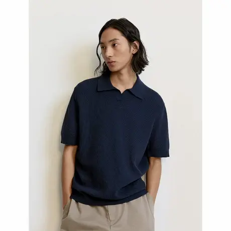 TRENDIANO纯棉短袖POLO衫男士纯色POLO领T恤1SM2030400商品大图