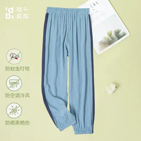 顶瓜瓜童装女童休闲裤单裤夏季款男孩可爱字母印花束脚防蚊裤长裤图片