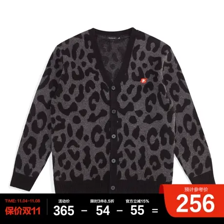 太平鸟男装 秋冬虎纹时尚毛开衫满印潮流时尚毛衫针织衫商品大图
