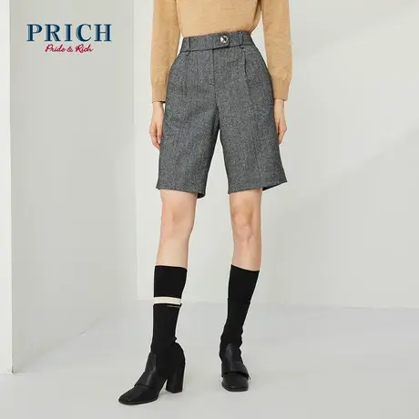 PRICH【直播专享】时尚潮流宽松休闲简约百搭舒适通勤直筒女短裤商品大图