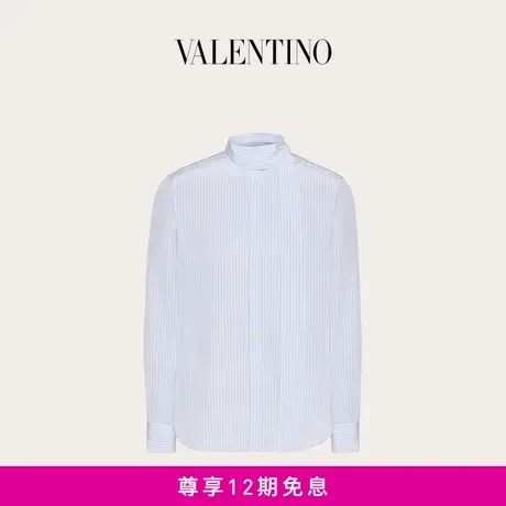 【24期免息】华伦天奴VALENTINO男士饰领带真丝衬衫商品大图