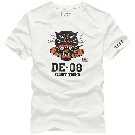 VIP夏装男士t恤短袖纯棉印花打底衫韩版潮流半袖体恤宽松上衣潮牌商品大图