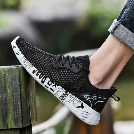 雨鞋男款夏季时尚透气钓鱼水鞋防滑低帮赶海专用大码男士洞洞凉鞋商品大图