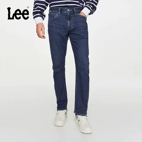 Lee商场同款23秋冬新品726标准磨毛深蓝男牛仔裤保暖LMB100726101图片