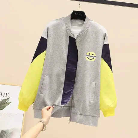 拼色棒球服夹克短款外套女春秋2023年新款ins潮洋气休闲薄款欧货图片
