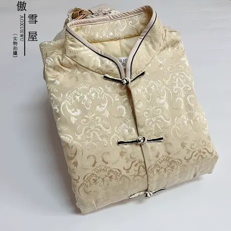 傲雪屋中国风上衣保暖盘扣唐装冬款加厚气质中式女装旗袍小棉袄商品大图