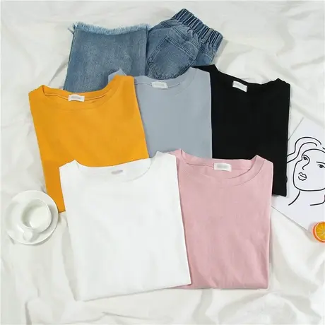 2023年春秋冬新款洋气内搭打底衫白色宽松长袖T恤女装早秋衣上衣图片