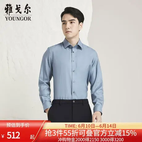 【商场同款】雅戈尔男士长袖衬衫新款官方商务休闲上班穿衬衫男商品大图