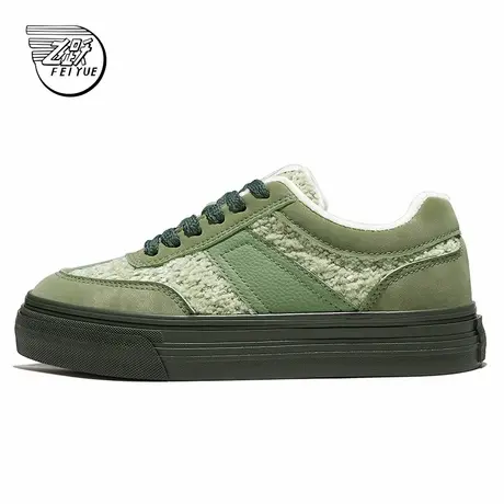 feiyue/飞跃加绒休闲鞋女鞋2024冬季新款厚底保暖棉鞋复古板鞋007图片