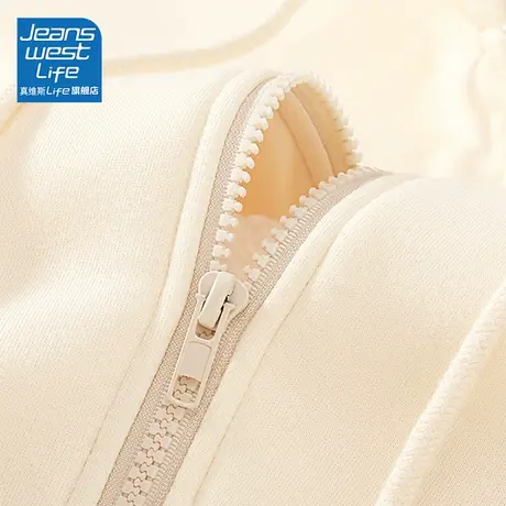真维斯LIFE加绒外套女2023新款爆款秋冬奶系穿搭韩系慵懒风开衫潮图片