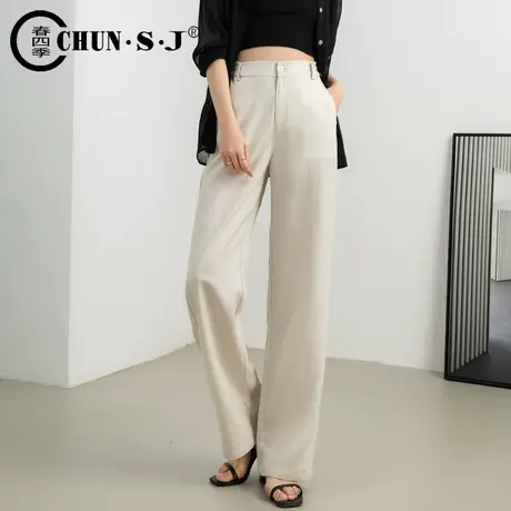 亚麻天丝裤子女夏季2025新款薄款休闲裤大码女裤亚麻阔腿裤女窄版商品大图