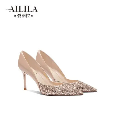 爱丽拉裸色尖头高跟鞋女2025新款夏季法式单鞋配裙子高级感不累脚图片