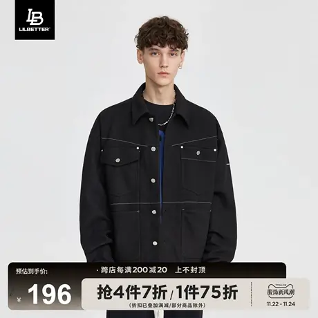 LiLbetter华夫格夹克男英伦雅痞男装高级感男士外套潮牌美式衣服商品大图