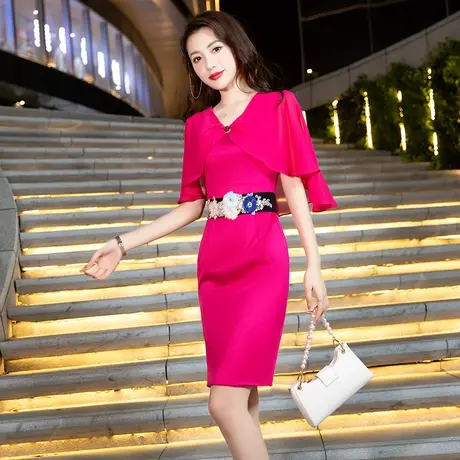 小晚礼服女短款小个子平时可穿宴会气质简约法式轻奢洋装连衣裙秋商品大图