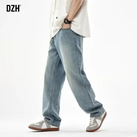 牛仔裤男士直筒宽松工装休闲裤男春秋美式复古大码阔腿裤2024新款商品大图