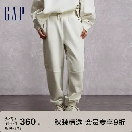 Gap女装秋2023款空气三明治高腰810616 SCUBA空气层拼接套装卫裤图片