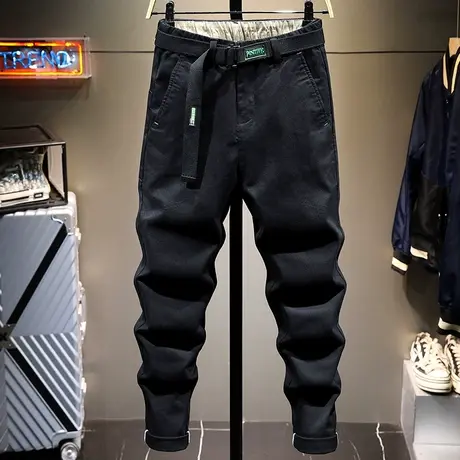 秋季新款潮牌休闲裤男直筒宽松百搭男士长裤子男韩版潮流高档显瘦商品大图