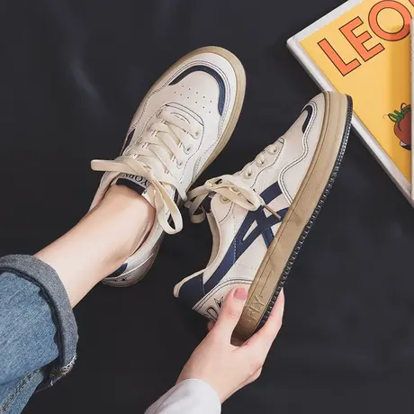 2023新款夏季小白鞋女小众设计感板鞋百搭韩版平底春秋休闲潮鞋子图片