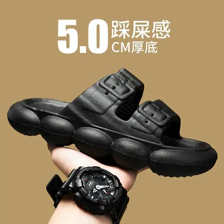 网红拖鞋男士2023新款夏季潮流外穿防滑耐磨户外踩屎感沙滩鞋男款商品大图