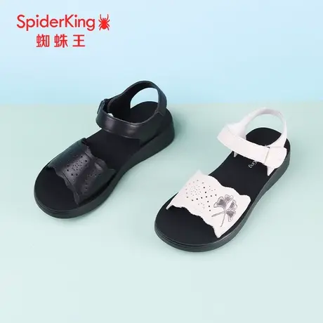 蜘蛛王断码清仓正品凉鞋女2024夏商场新款中老年妈妈平底舒适防滑商品大图