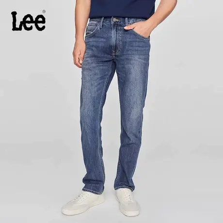 Lee商场同款25早春新品726标准中腰直筒中蓝色男牛仔裤潮流A04660图片