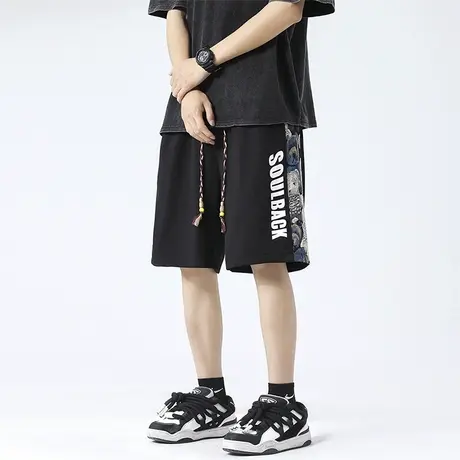 青少年美式篮球短裤男夏季潮牌运动五分裤子男款2023新款宽松中裤商品大图