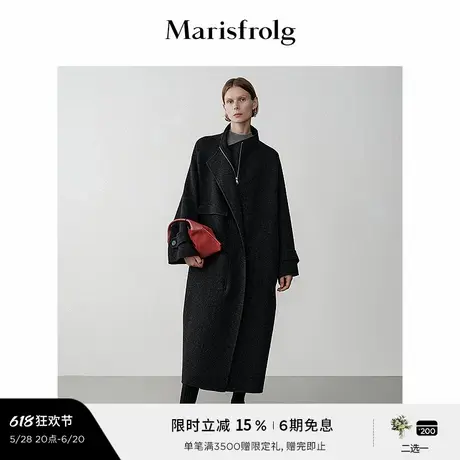 【艺术时装大衣】Marisfrolg玛丝菲尔冬风衣式大衣外套图片