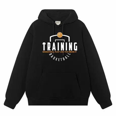 美式篮球运动训练服秋季新款卫衣男连帽街头潮牌宽松百搭外套上衣商品大图