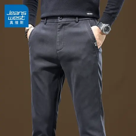 KZ真维斯高端休闲长裤男士商务西裤西装男裤子春秋季2025新款潮牌商品大图