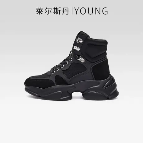 莱尔斯丹2023秋季新款Y系列时尚高帮系带圆头厚底休闲女鞋4T57405图片