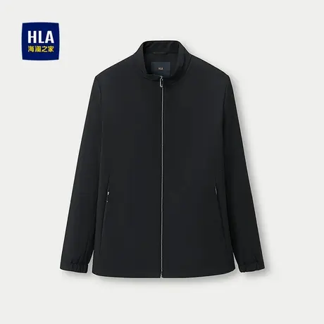 HLA/海澜之家商务风夹克25秋季新款立领牛奶丝柔软爽滑绅士外套男图片