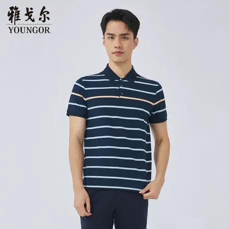 雅戈尔奥莱 商场同款男士短袖T恤新款官方正品商务短袖POLO衫男商品大图