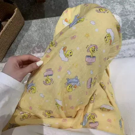 上新！泡澡的翠迪纯棉双层纱布睡裤宽松舒适可外睡裤可爱休闲家居商品大图